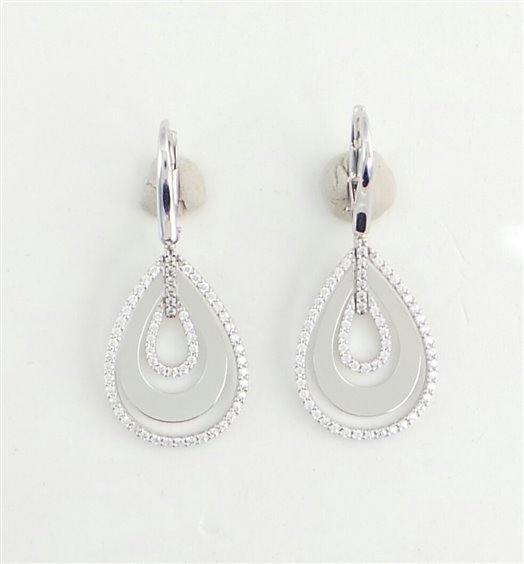 Orecchini Stocco Gioielli Donna in Oro bianco Cubic Zirconia OGBZ - OGBZ